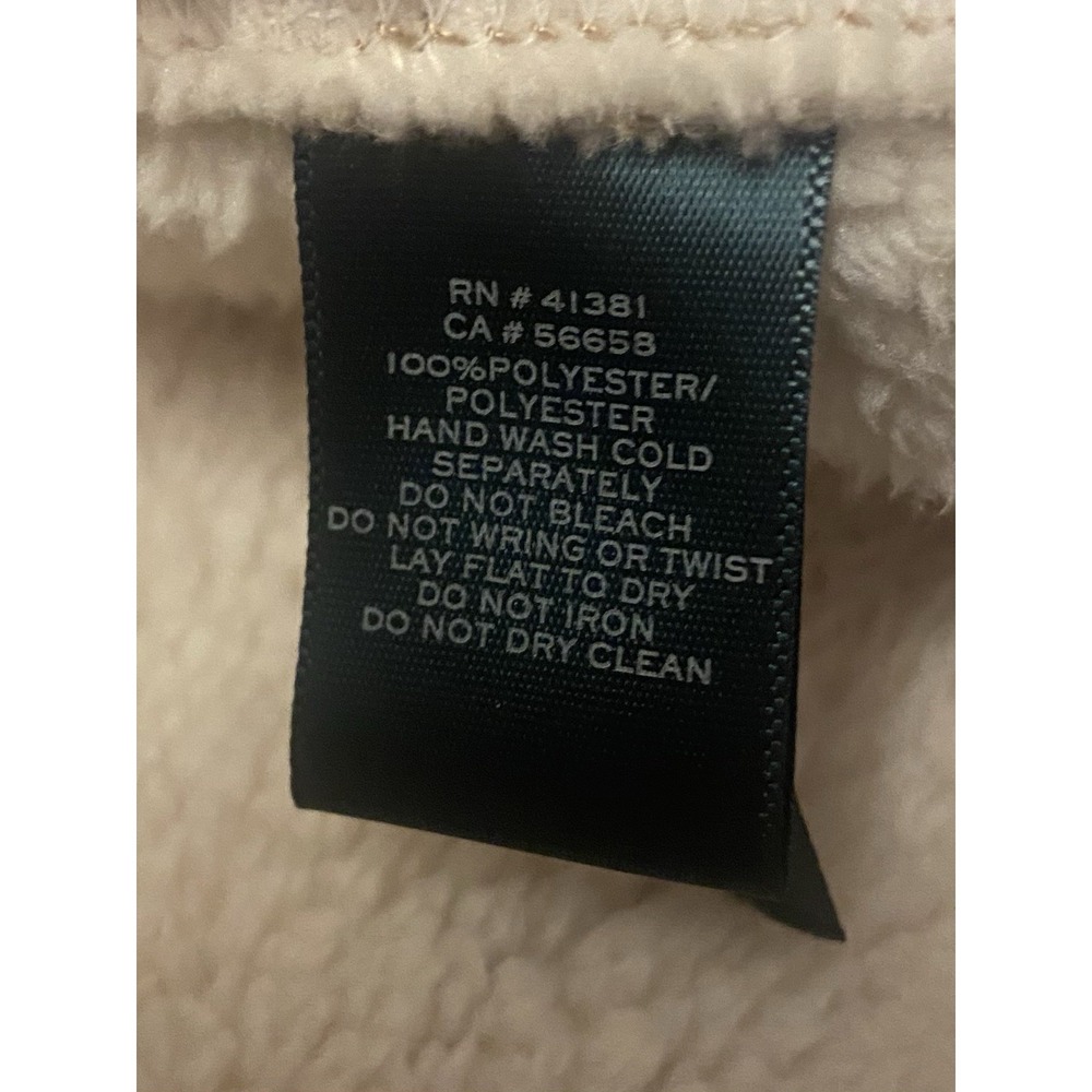 Ralph Lauren Faux Suede Sherpa Fleece Draped Front Luxury Jacket Tan Beige Small - Picture 7 of 7
